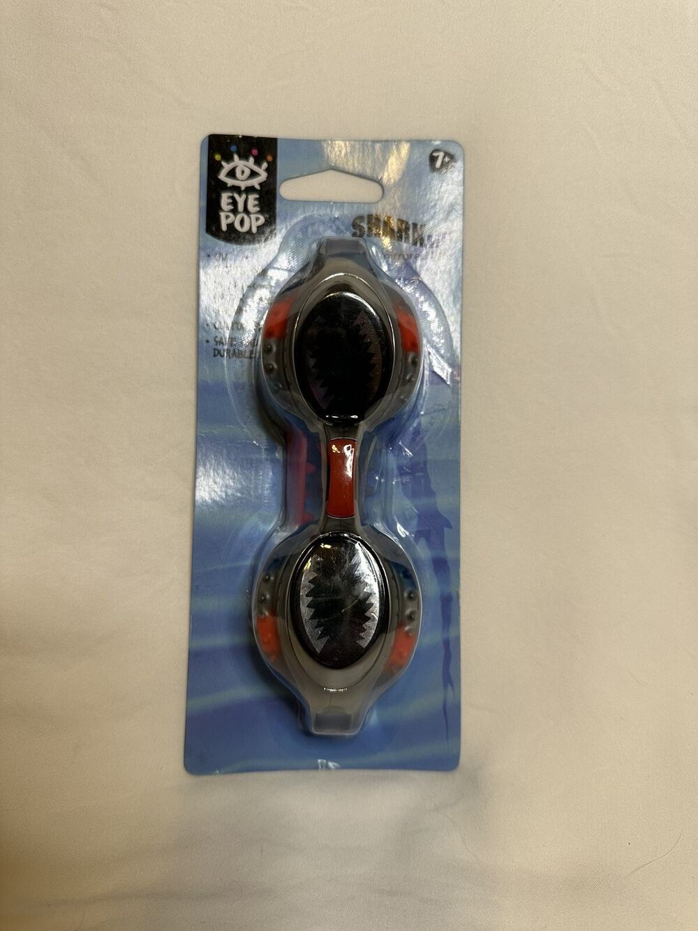 New Eye Pop Shark Bite Mirrored Lens Soft Custom Fit Swimming Red Goggles Age 7+